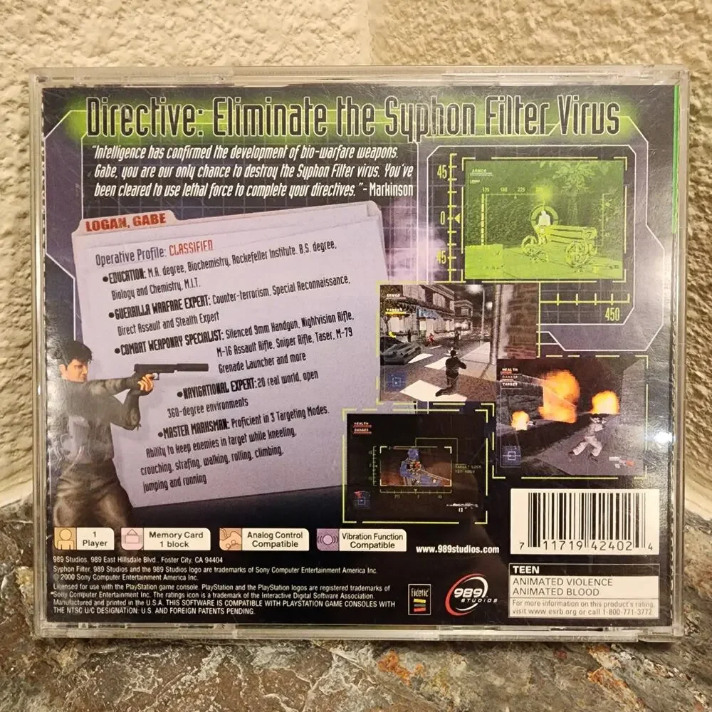 Game - Syphon Filter [GH] (CIB) - PS1 - Sony - 989 Studios